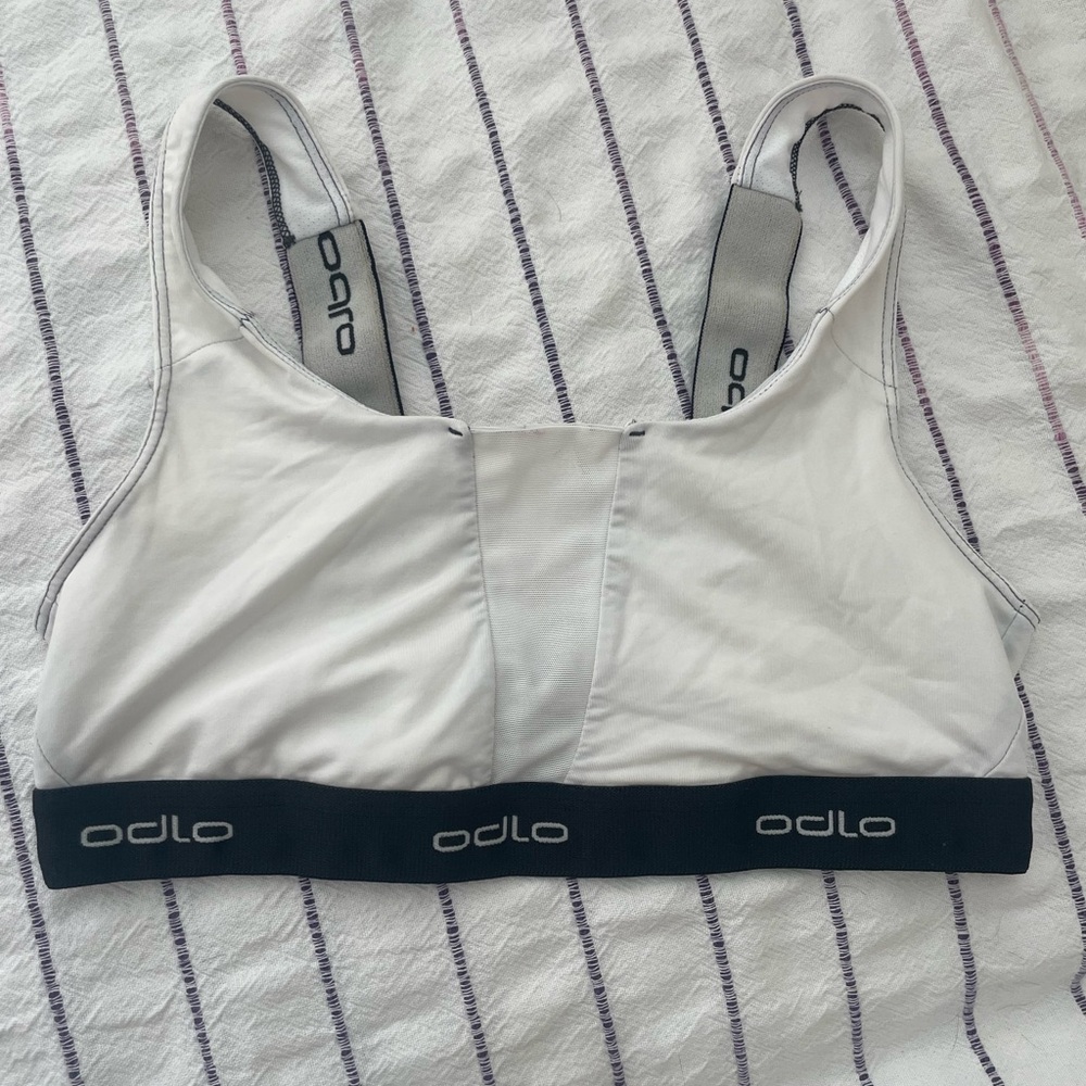 Odlo Women's Sports Bra - White and Black